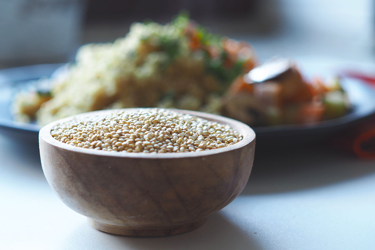 Quinoa für ein peruanisches Rezept